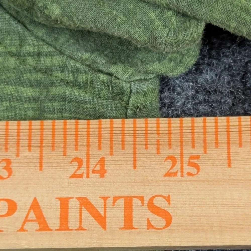 The North Face Mens XL Green Hemp Blend Grid Short Sleeve Button Down Shirt